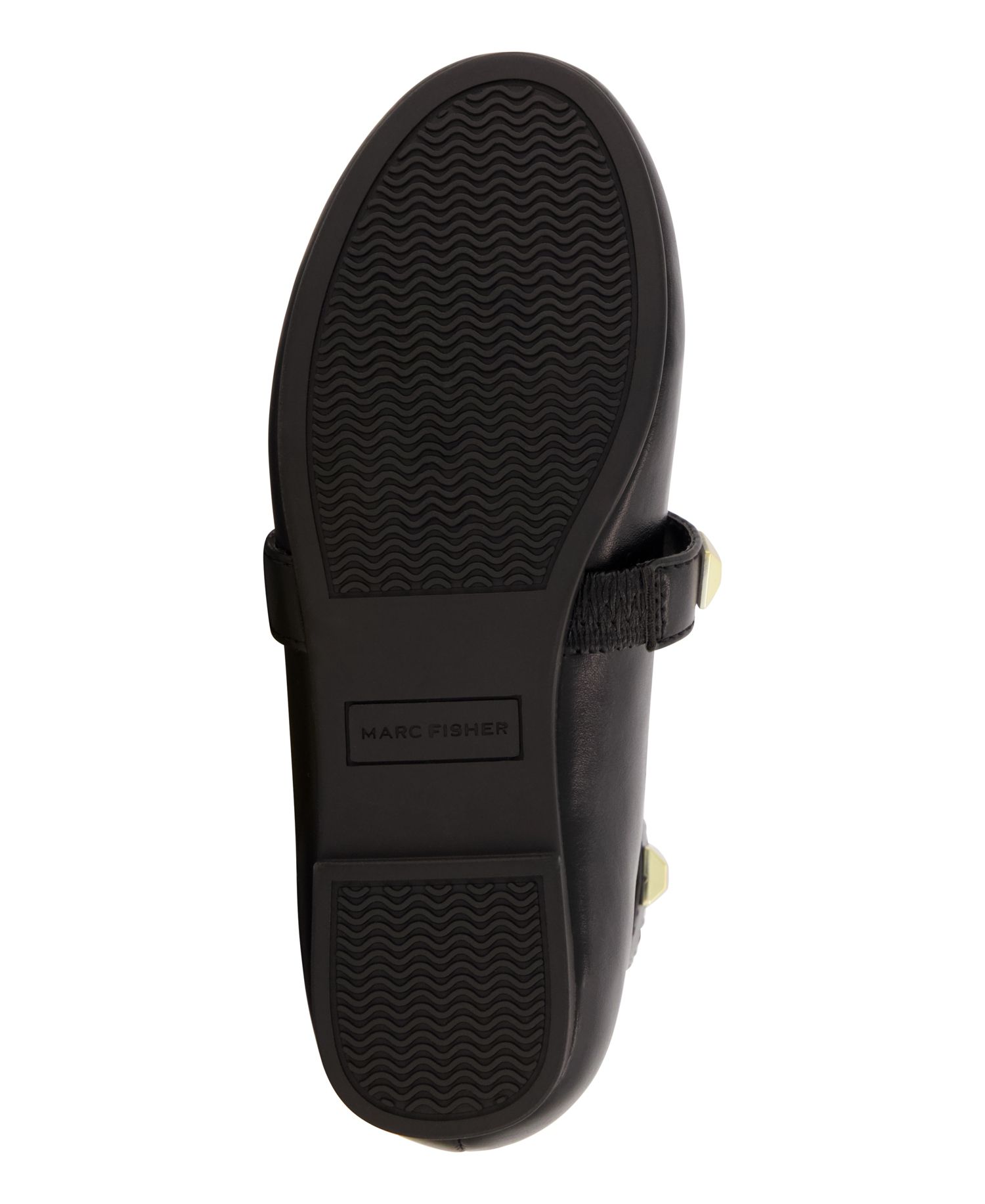Big Girls Ankle Strap Pyramid Stud Ballet Flats