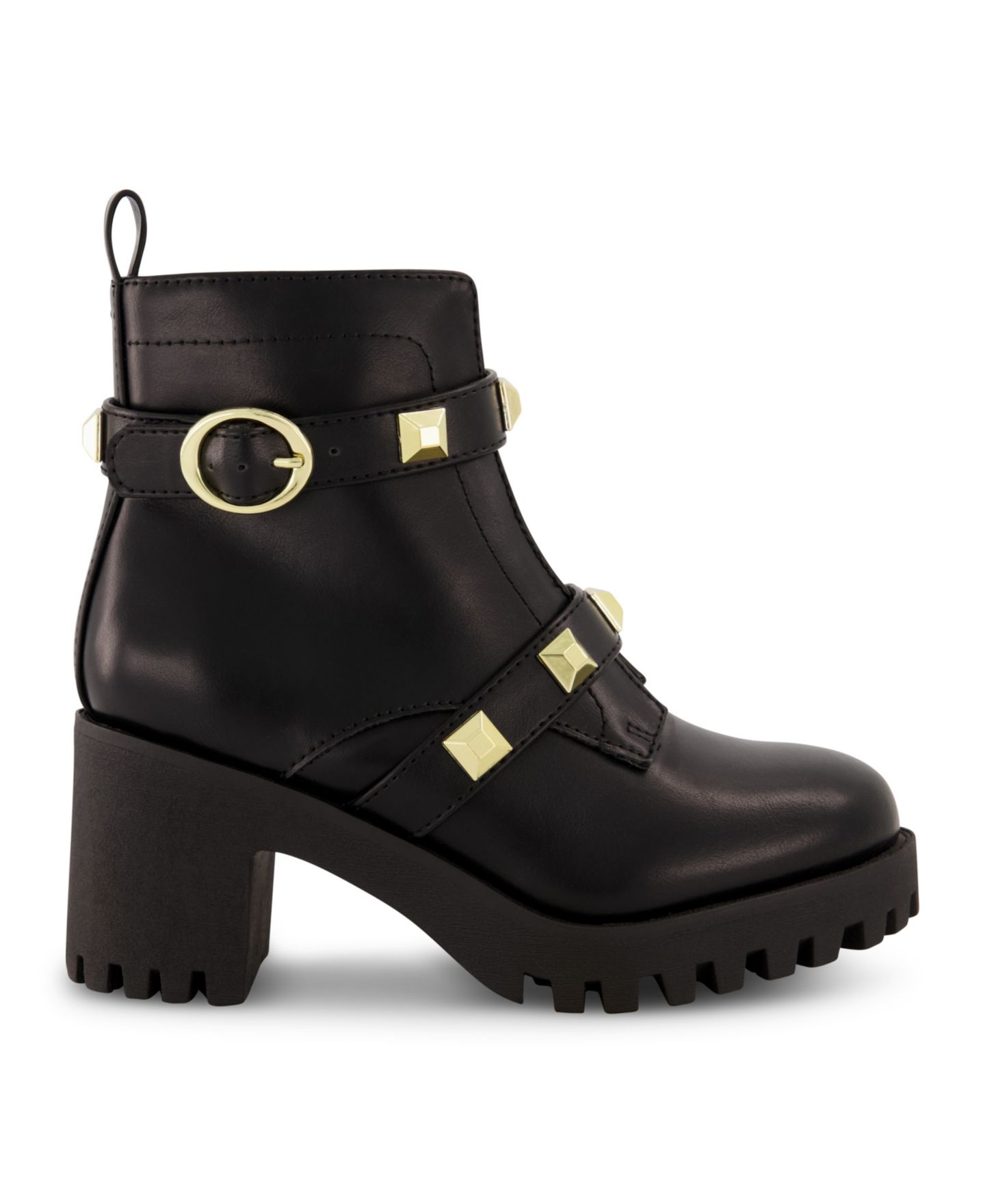 Ботинки Marc Fisher Block Heel Pyramid Ankle Booties для девочек, цвет: Чёрный — фото 2
