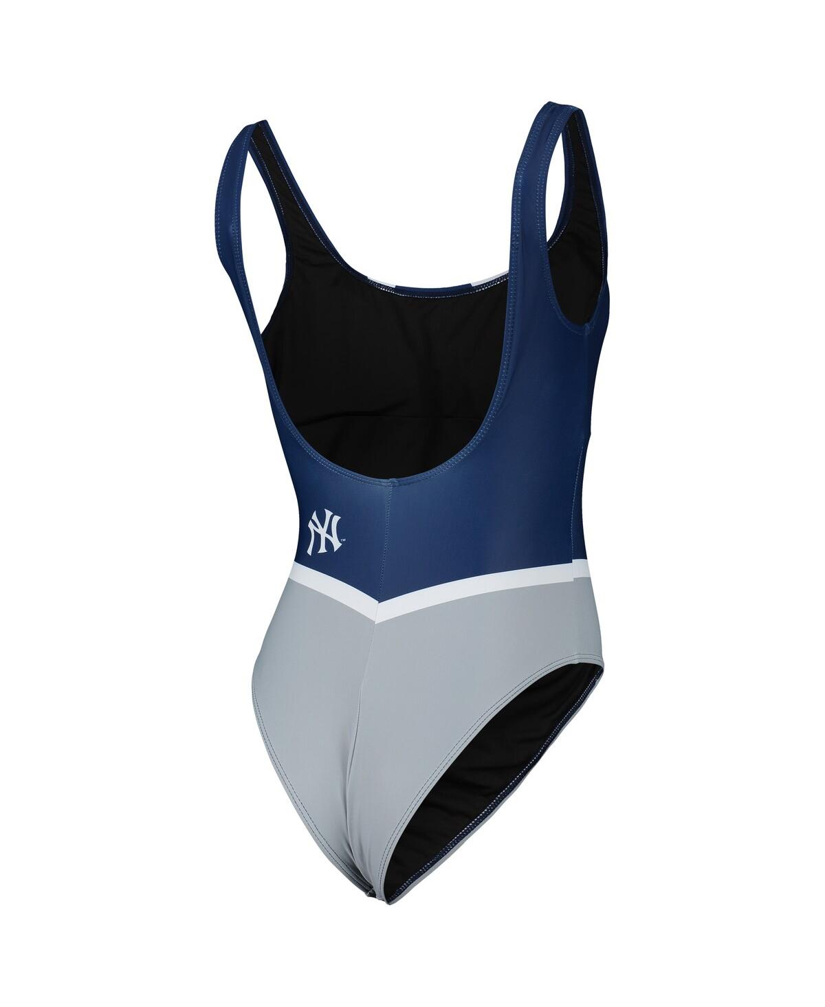 Shop Foco Women's  Navy New York Yankees Team One-piece Bathing Suit