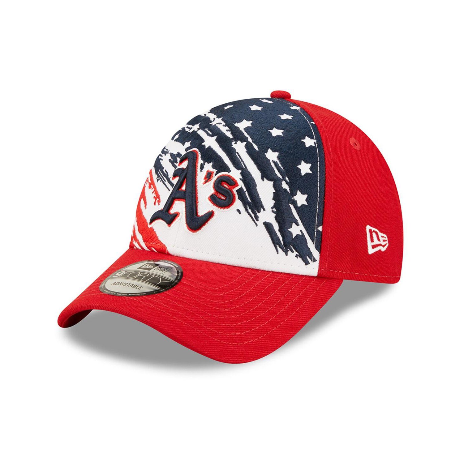 Men's Red Oakland Athletics 2022 4th of July 9FORTY Snapback Adjustable Hat