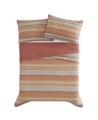 Sunset Stripe Yarn Dye 3 Piece Quilt Set, Full/Queen