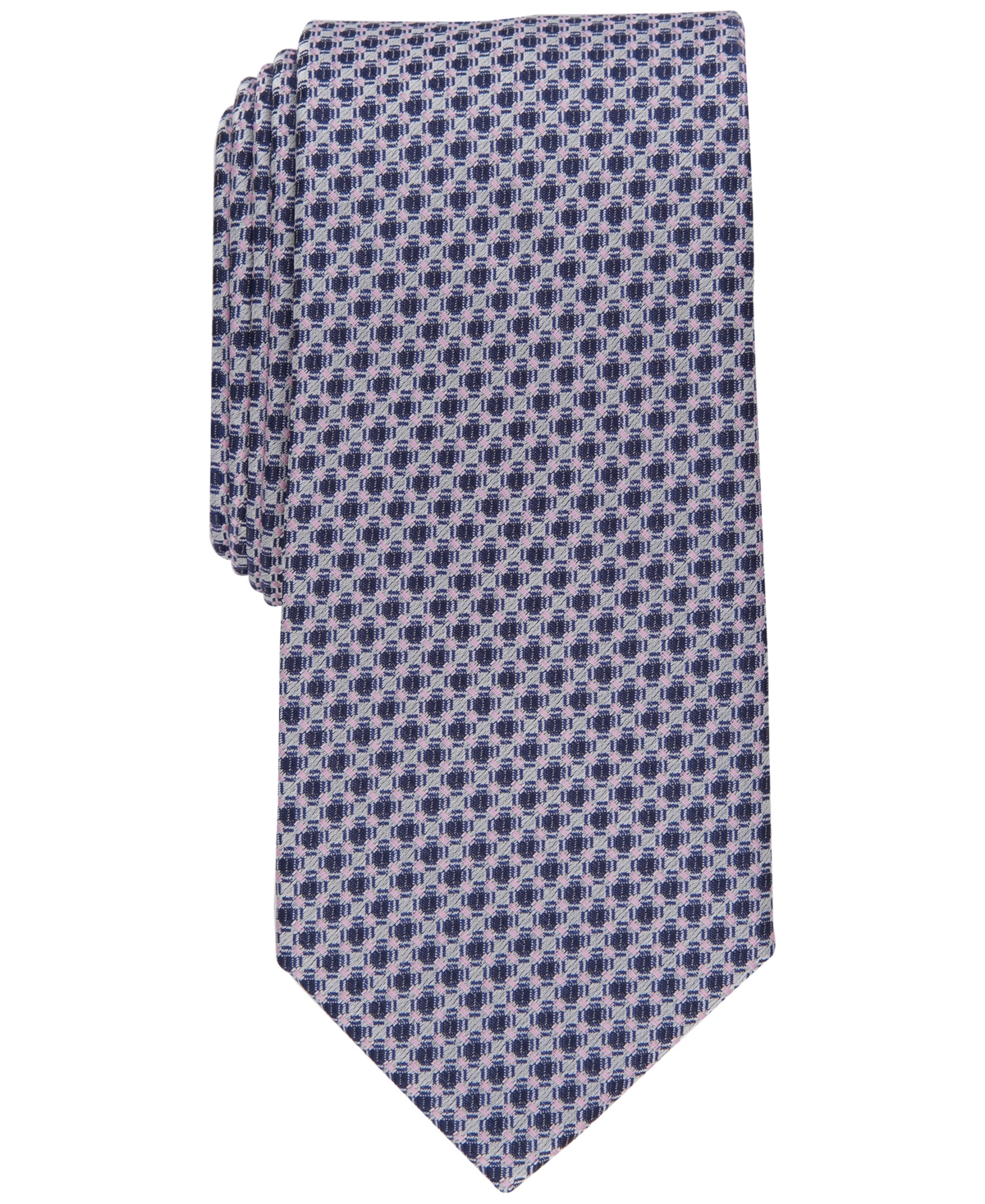 Men's Geometric-Print Tie - Red