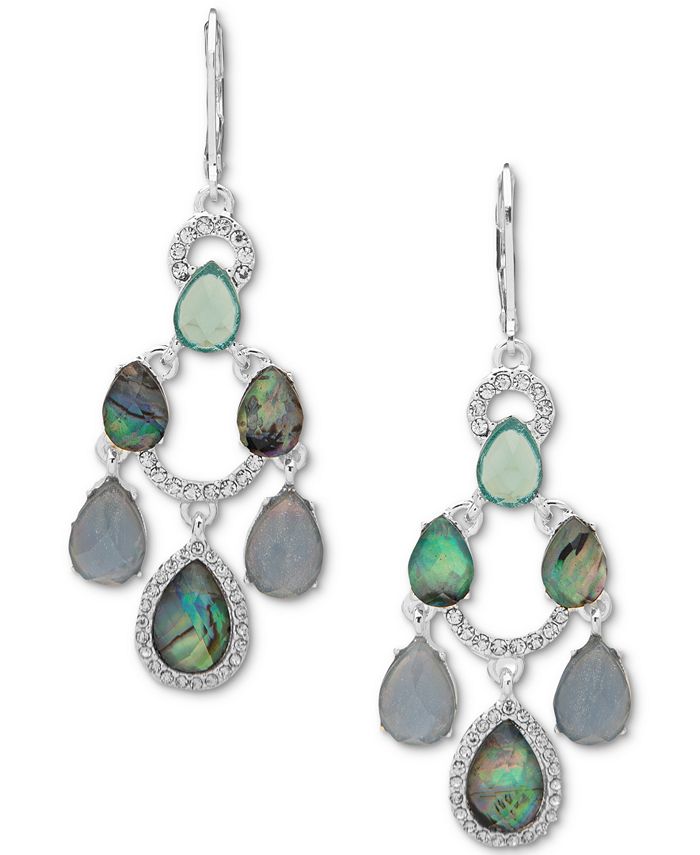 Anne Klein Silver-Tone Crystal Chandelier Earrings - Macy's