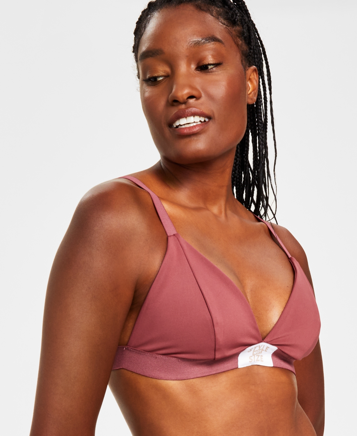 Jenni Style Not Size Women's and Plus Size Solid Bralette, Created for Macy's