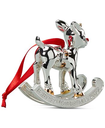 Lenox 2022 Baby's First Christmas Rudolph Ornament - Macy's