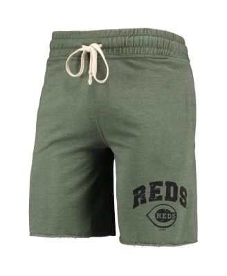 Men's Heathered Olive Cincinnati Reds Mainstream Tri-Blend Shorts