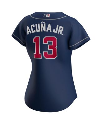 Women's Ronald Acuna Jr. Navy Atlanta Braves Alternate Replica Player Jersey