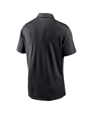 Men's Black Colorado Rockies Diamond Icon Franchise Performance Polo Shirt
