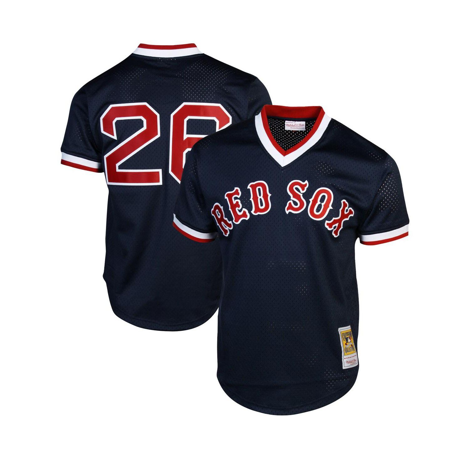 Men's Wade Boggs Boston Red Sox 1992 Authentic Cooperstown Collection Batting Practice Jersey - Navy Blue