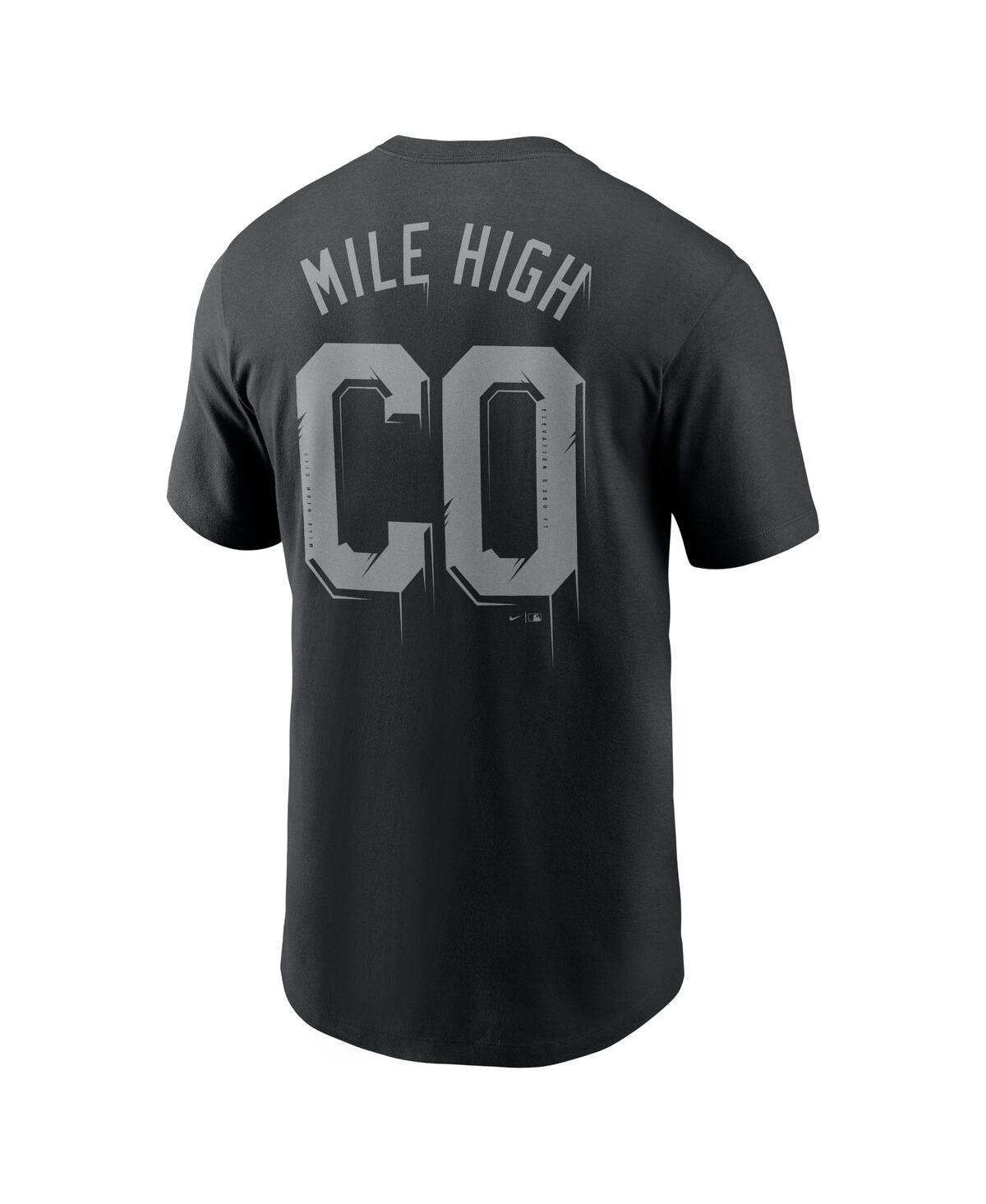 Nike Black Colorado Rockies Mile High Local Team T-shirt In Black