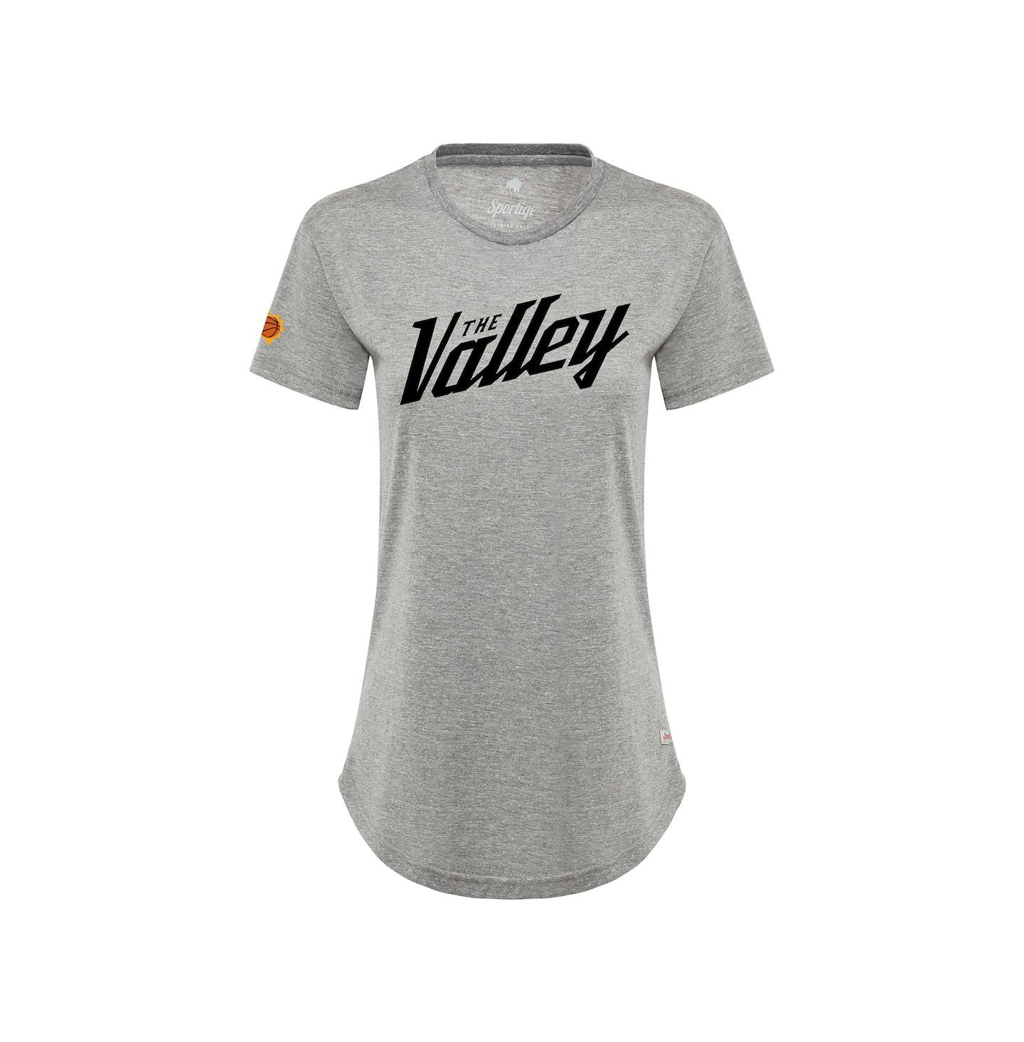 Женская футболка Sportiqe Gray Phoenix Suns 2021/22 City Edition Phoebe — фото 3