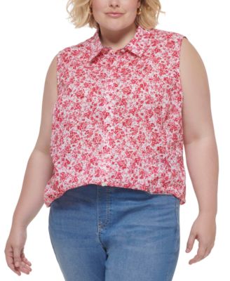 Tommy Hilfiger - Plus Size Cotton Floral Shirt