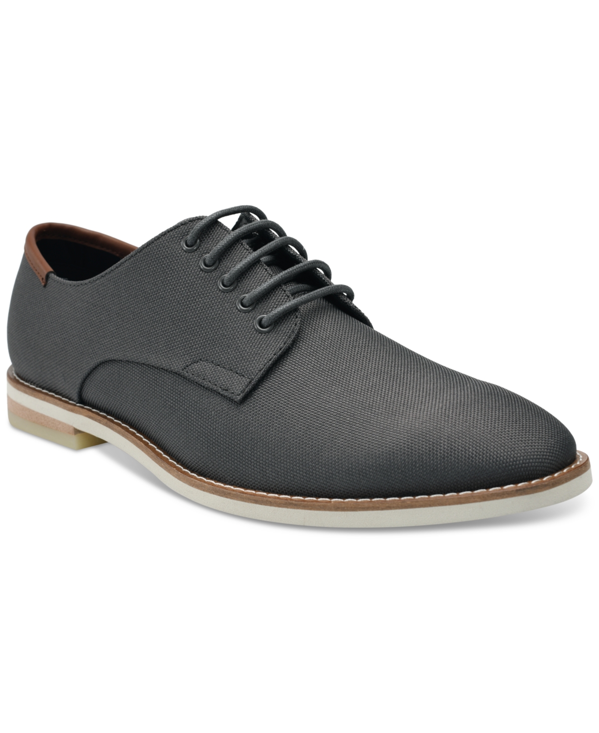 Calvin Klein Men's Adeso Lace Up Dress Loafers In Dark Gray