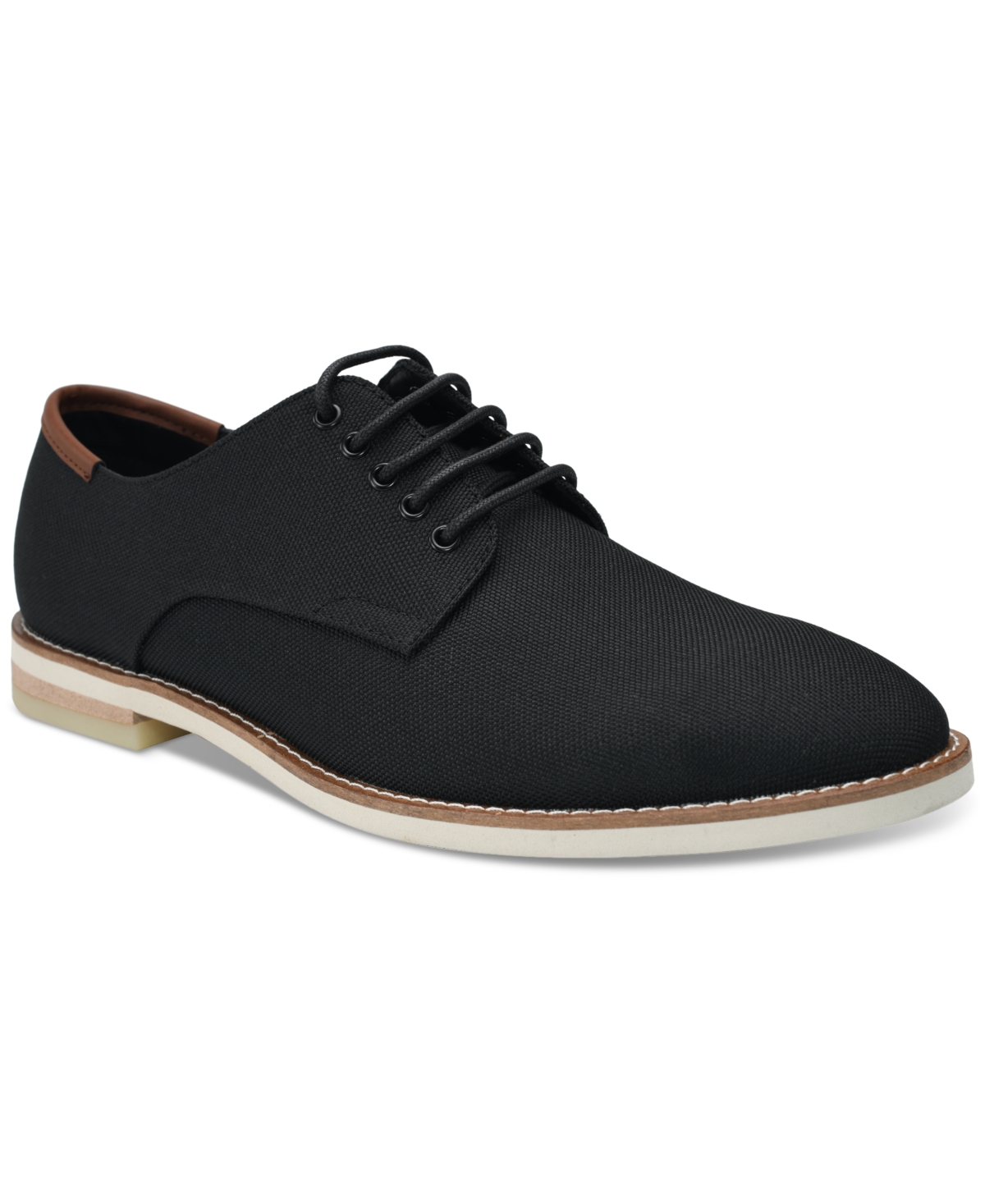 Shop Calvin Klein Men's Adeso Lace Up Dress Loafers In Black