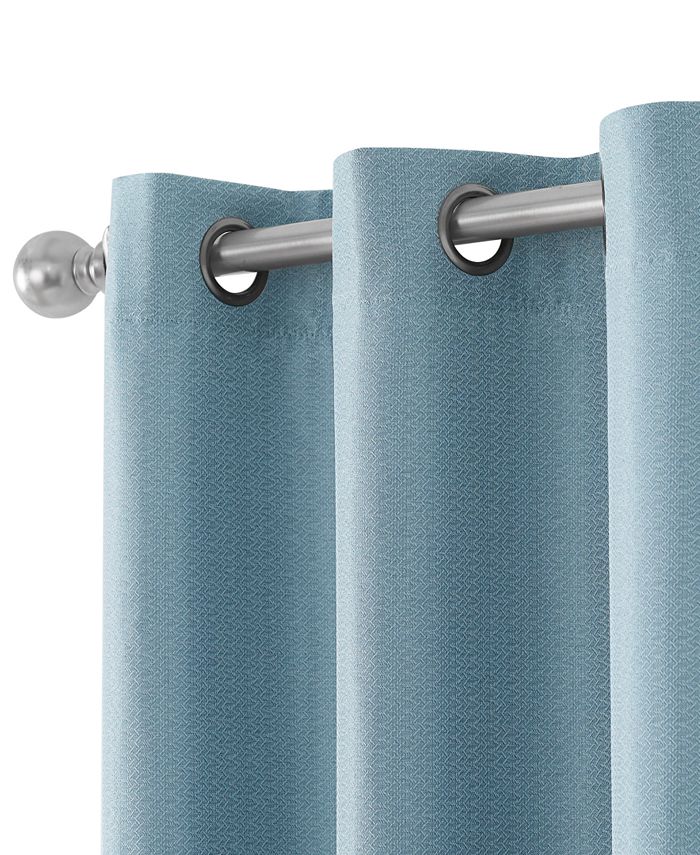 Nautica Milton Thermal Woven Room Darkening Grommet Window Curtain