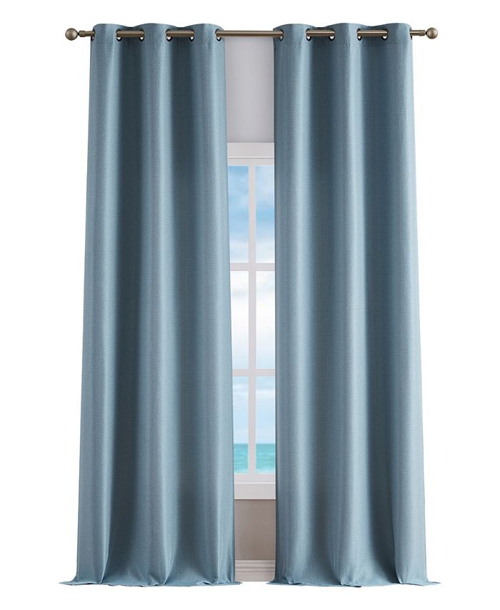 Nautica 2 Piece Milton Thermal Woven Room Darkening Grommet Window