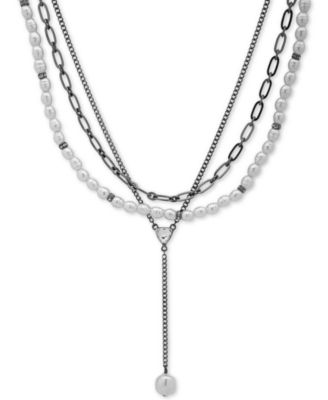 multi strand lariat necklace