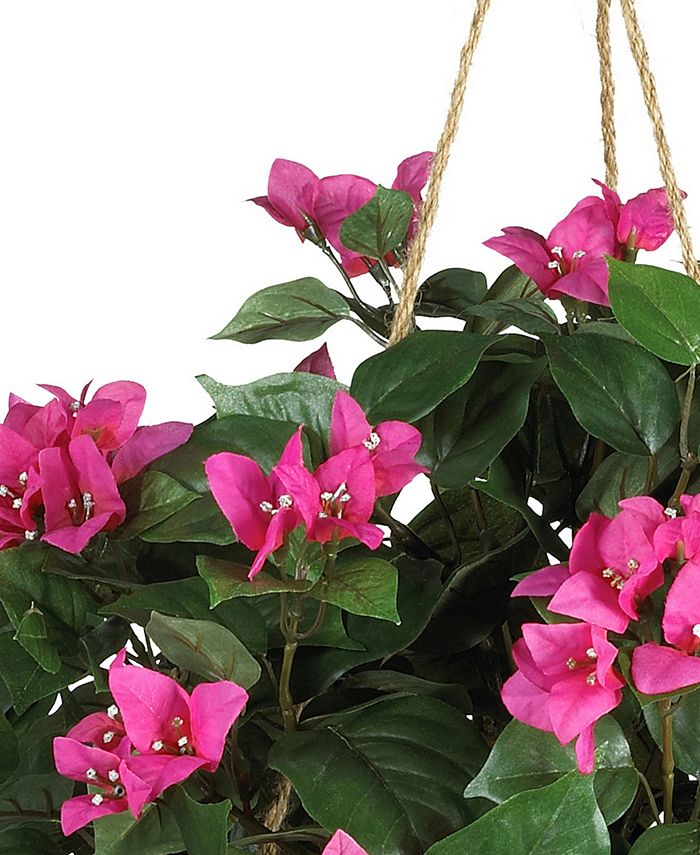 Nearly Natural Bougainvillea Hanging Basket Macy's