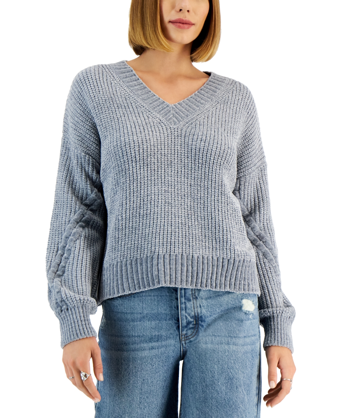 Hippie rose chenille sweater sale