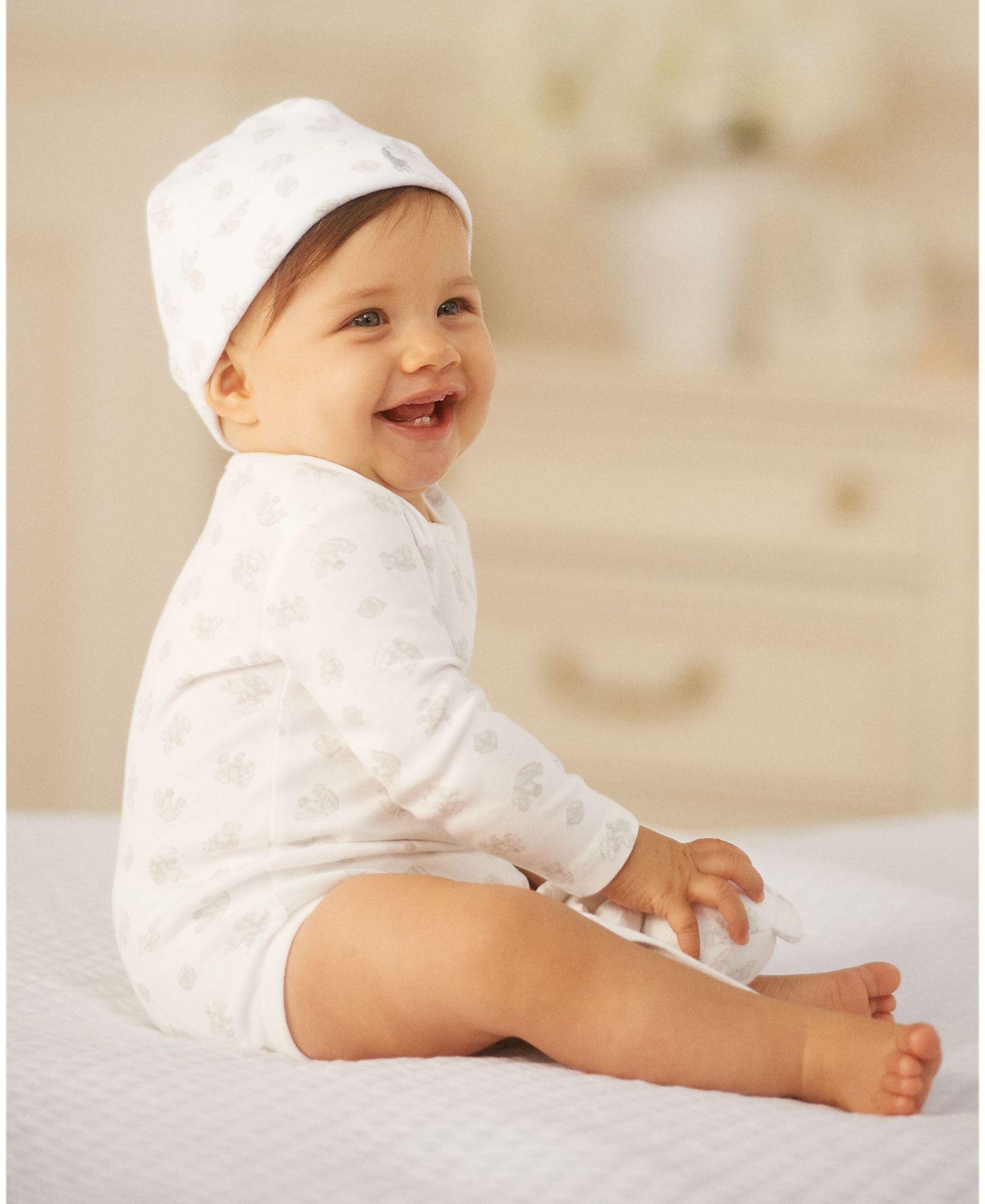 Baby Boys Bear-Print Organic Cotton Bodysuit