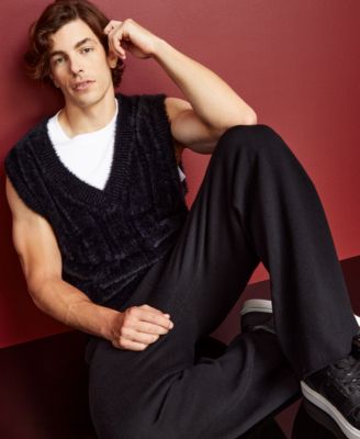 Royalty by Maluma - Men's Relaxed-Fit Eyelash V-Neck Sweater Vest