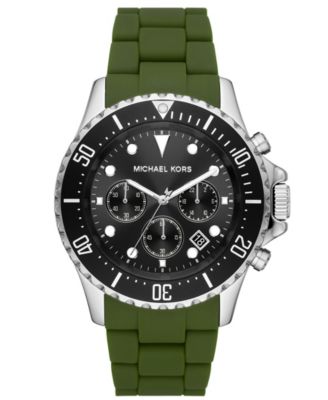 michael kors men's green watch