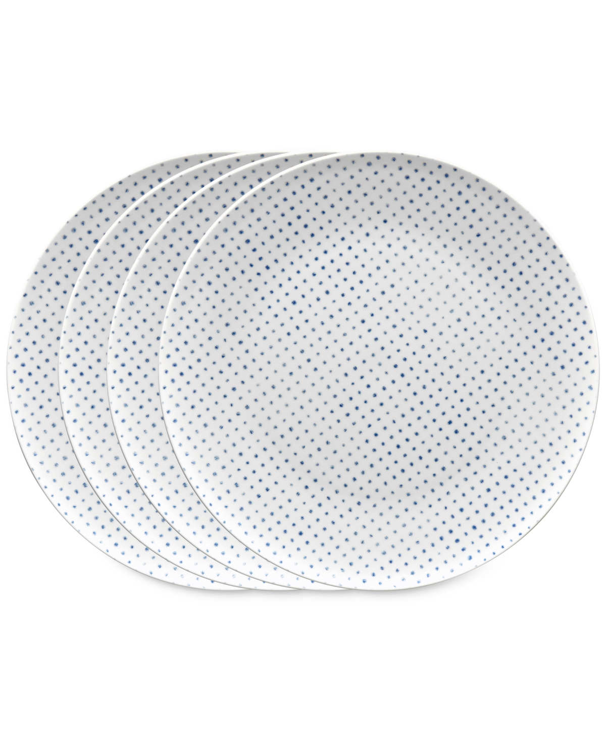 Noritake Hammock Dots Coupe Dinner Plates, Set of 4