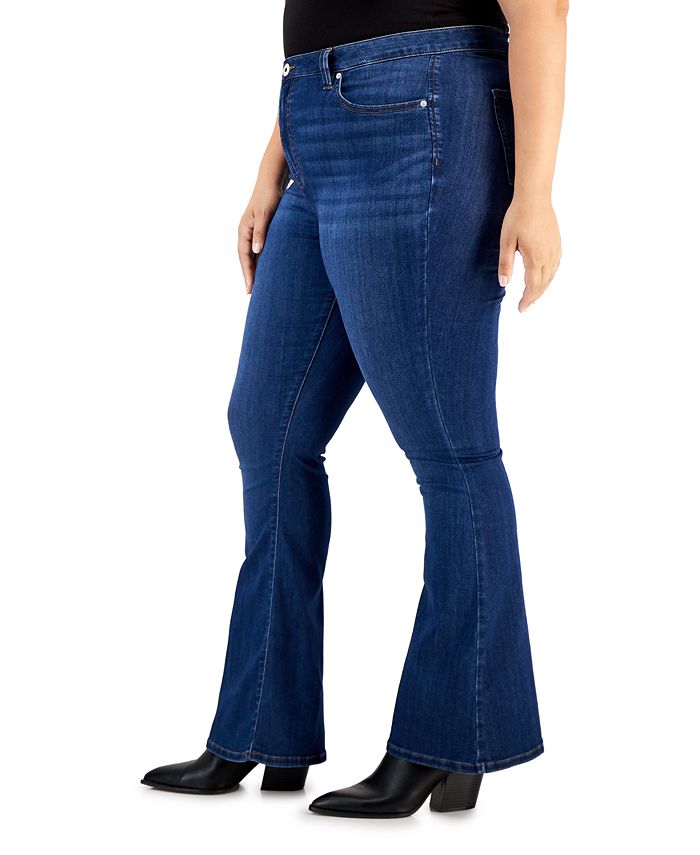 Celebrity Pink Trendy Plus Size High Rise FlareLeg Jeans & Reviews