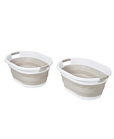 Collapsible Laundry Baskets with Bins, Set of 2