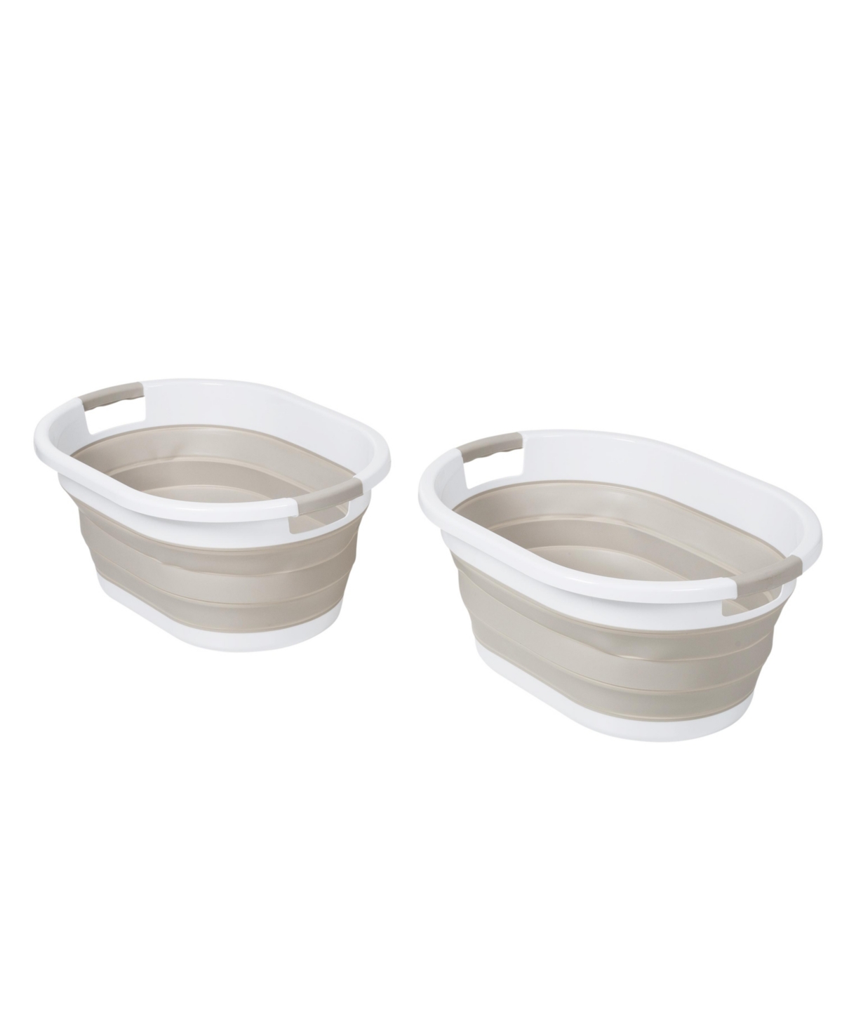 Honey Can Do Collapsible Laundry Baskets With Bins, Set Of 2 In Gray