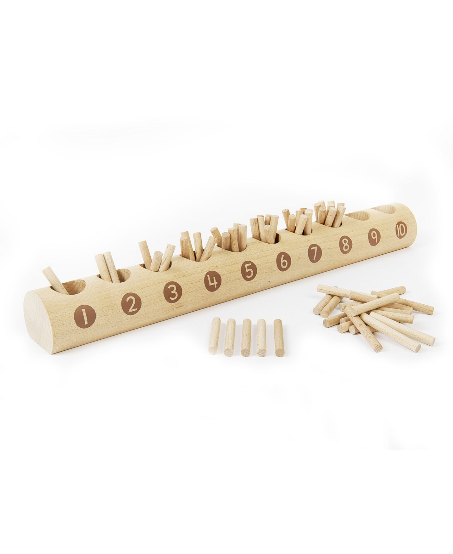 Детские игрушки Yellow Door Counting Log Math Activities 61-Piece Set, Ages 18 Months+ — фото 1