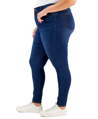 Trendy Plus Size Mid Rise Infinite Stretch Dawson Super-Skinny Jeans