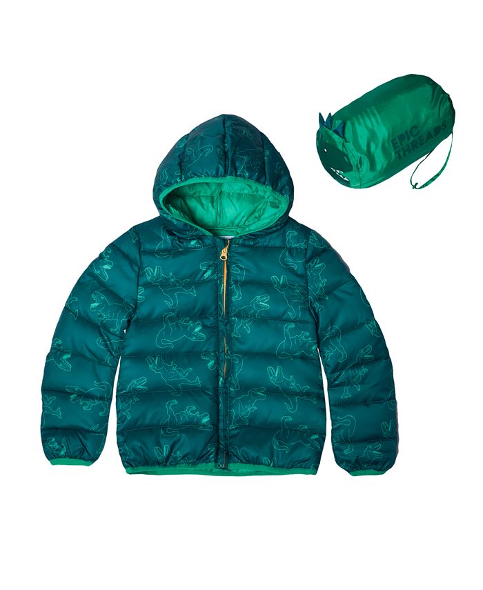 Epic Threads Toddler Boys Packable Jacket with Bag 2 Piece Set