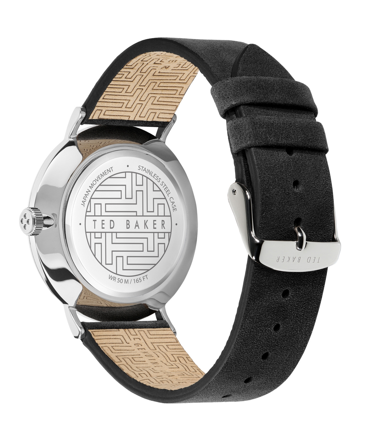 Ted Baker Men's Phylipa Black Leather Strap Watch 43mm