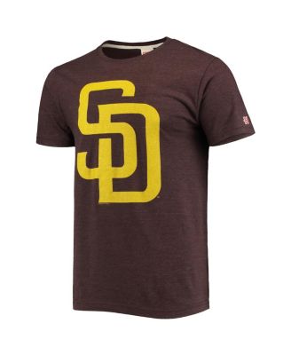 Men's Brown San Diego Padres Hand Drawn Logo Tri-Blend T-shirt