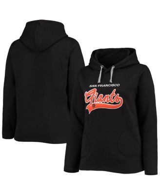 Women's Black San Francisco Giants Plus Size Side Split Pullover Hoodie