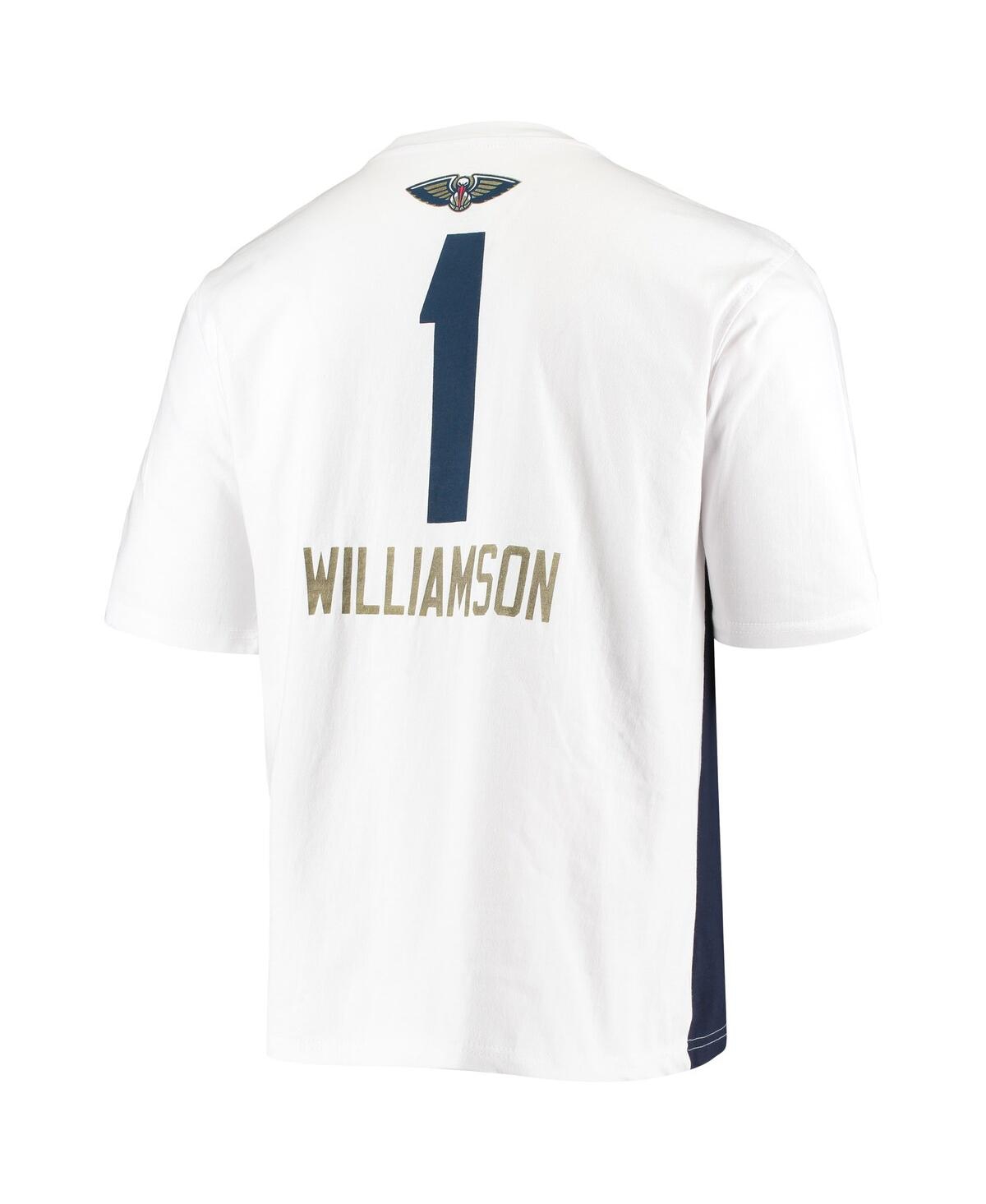 Fanatics Branded Zion Williamson White New Orleans Pelicans Big & Tall Yoke T-shirt In White