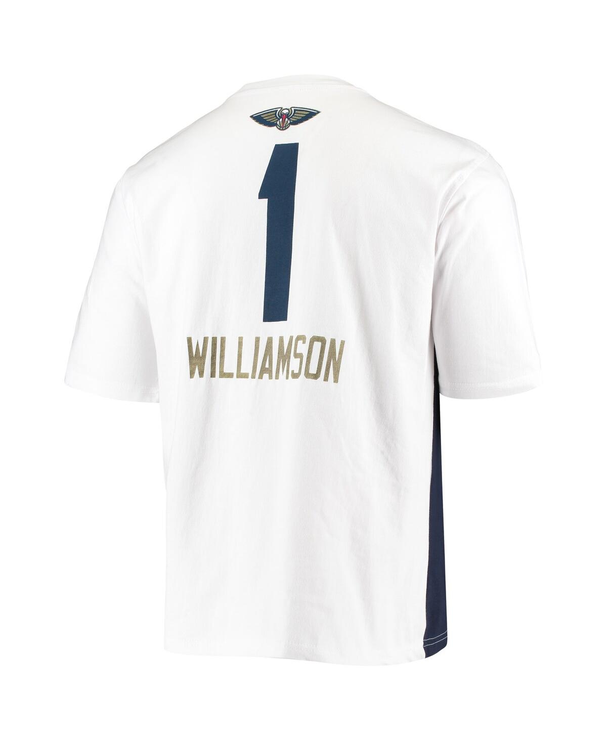 Shop Fanatics Men's  Zion Williamson White New Orleans Pelicans Yoke T-shirt