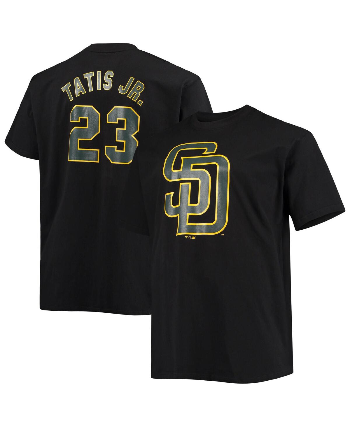 Fanatics Branded Fernando Tatis Jr. Black San Diego Padres Big & Tall Wordmark Name & Number T-shirt In Black