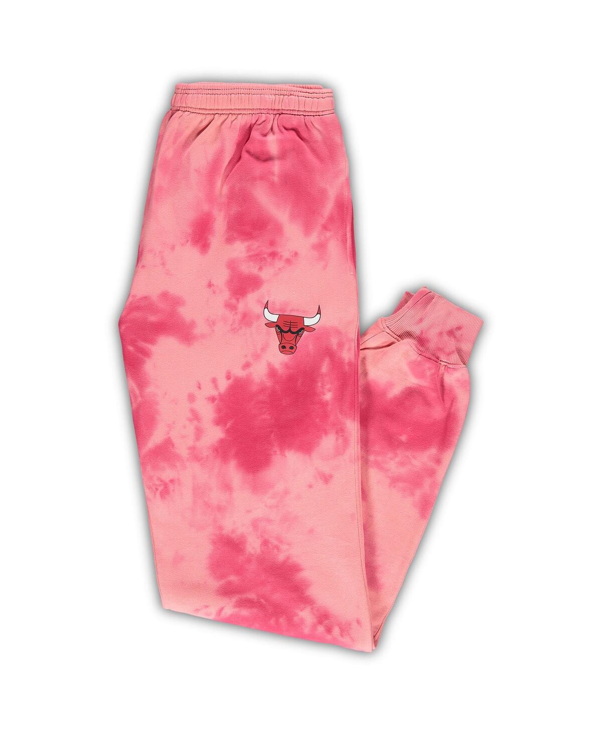 Shop Fanatics Men's  Red Chicago Bulls Big And Tall Wordmark Cloud Dye Jogger Pants