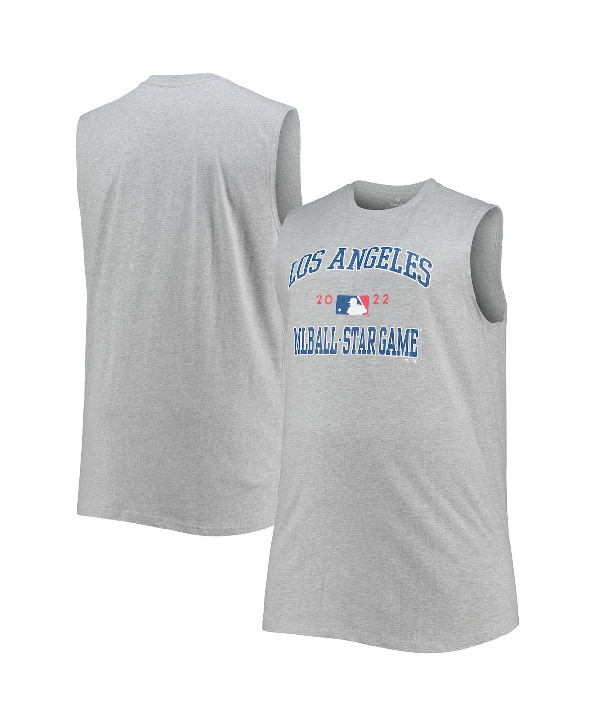 PROFILE MEN'S HEATHERED GRAY 2022 MLB ALL-STAR GAME BIG AND TALL SLEEPWEAR MUSCLE TANK TOP