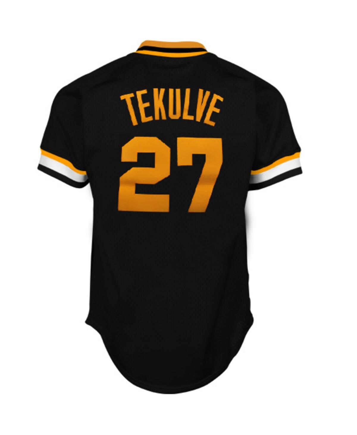 Men's Mitchell & Ness Pittsburgh Pirates Kent Tekulve 1982 Cooperstown Collection Authentic Practice Jersey -- Black