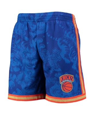Men's Blue New York Knicks Hardwood Classics Lunar New Year Swingman Shorts