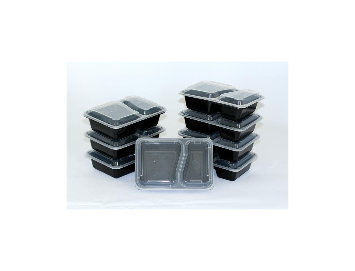Art & Cook Divided 24 Piece 2 Section Meal Preparation Food Storage Container Set In Gray