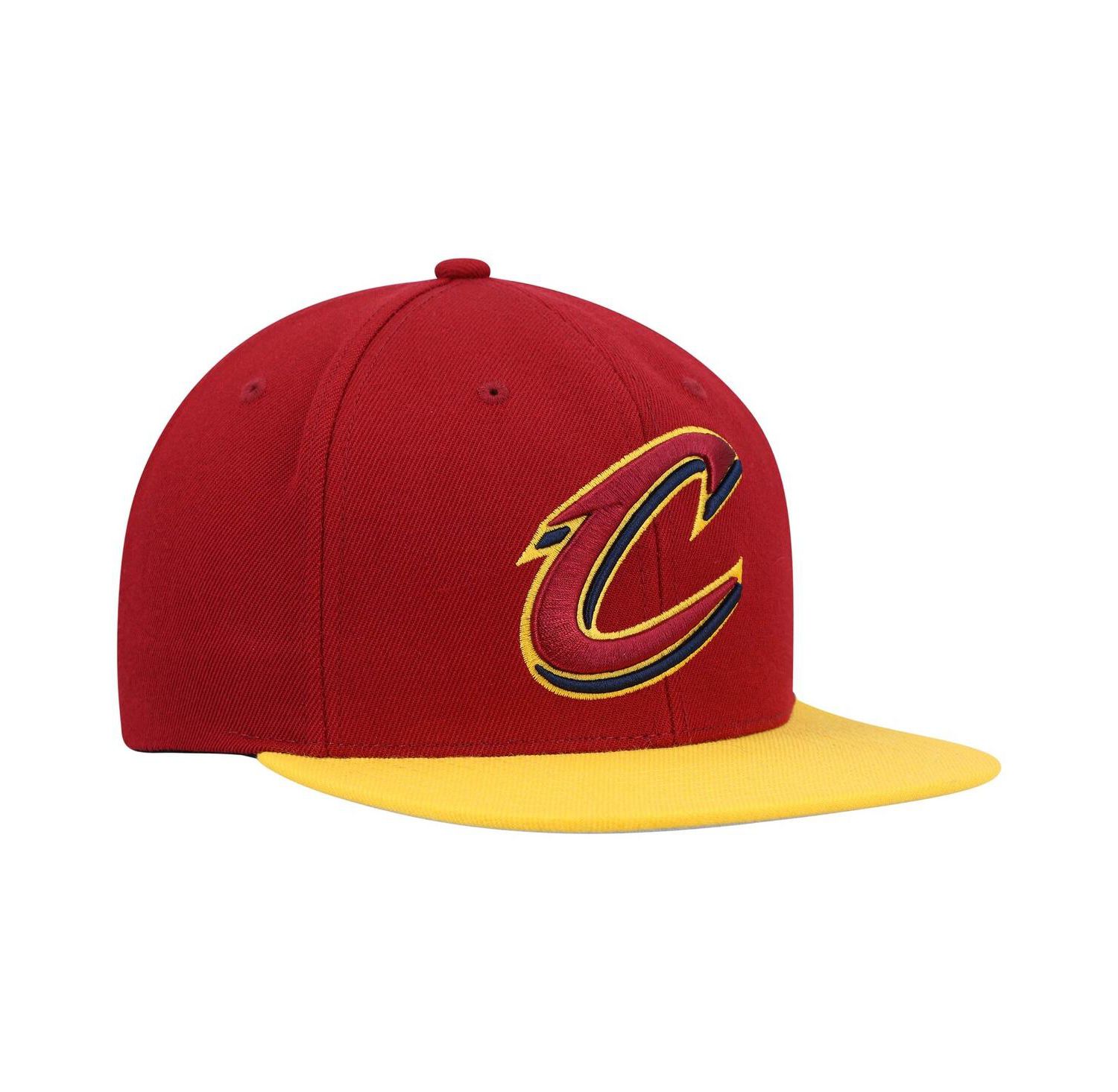 Men's Wine, Gold Cleveland Cavaliers Team Two-Tone 2.0 Snapback Hat