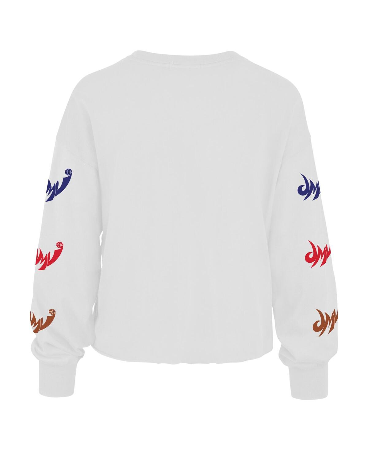 Shop 47 Brand Women's '47 White Washington Wizards 2021/22 City Edition Call Up Parkway Long Sleeve T-shirt