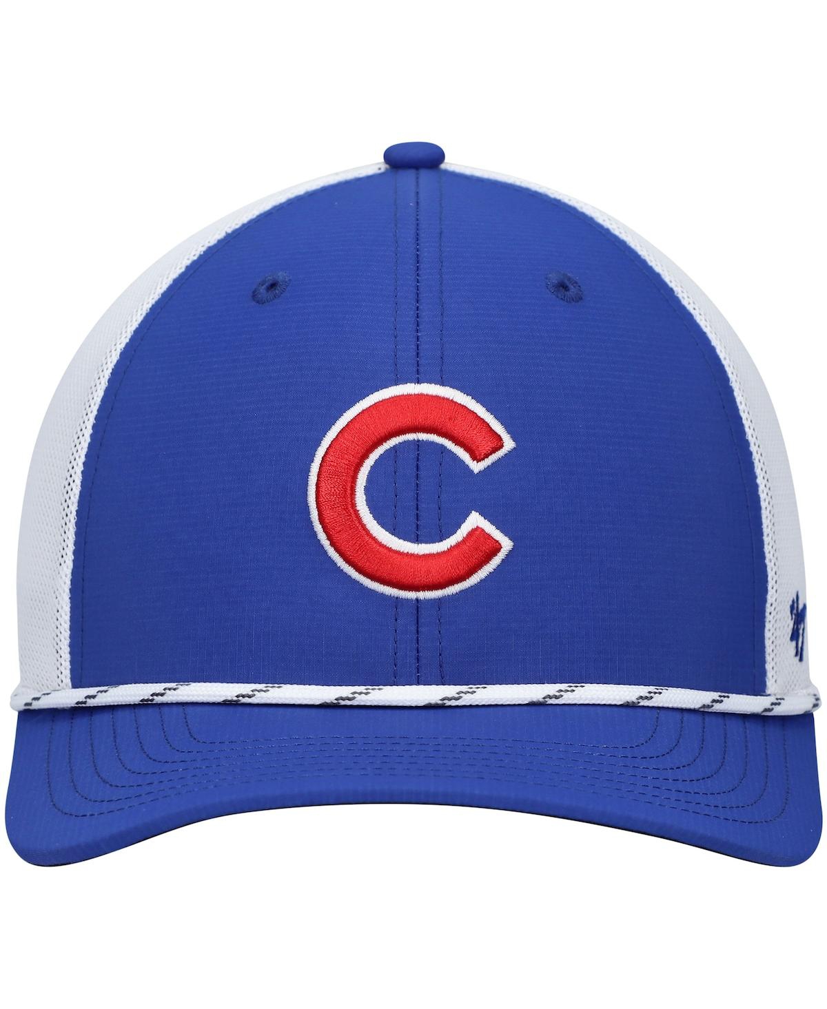 Men's '47and White Chicago Cubs Burden Trucker Snapback Hat - Royal, White
