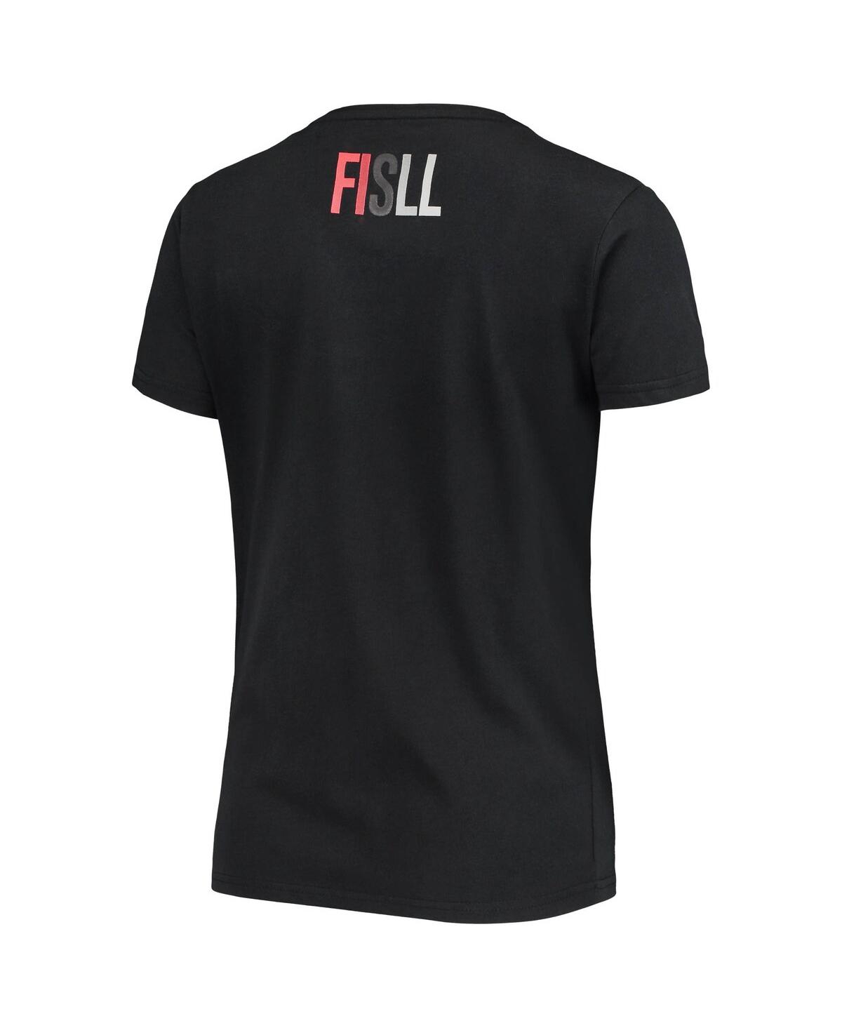 Shop Fisll Women's  Black Houston Rockets Social Justice Team T-shirt