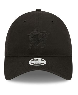 Women's Miami Marlins Black on Black Core Classic II 9TWENTY Adjustable Hat