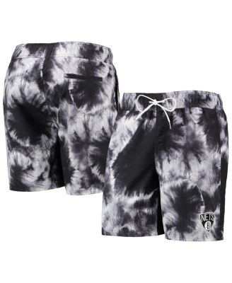 Men's Black Brooklyn Nets Splash Volley Swim Shorts